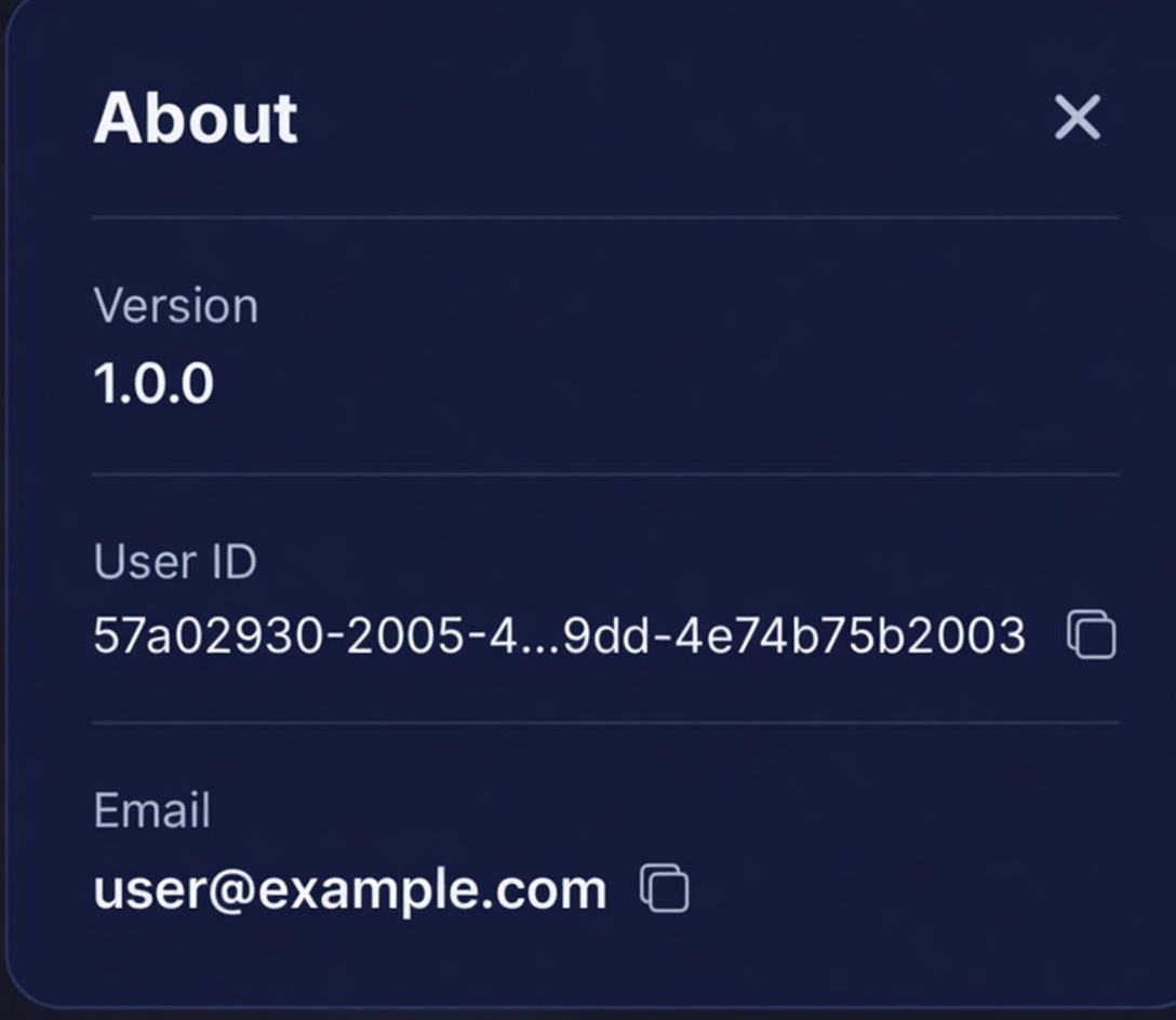 Cinefuse Account Details View